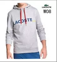 jacket lacoste classic 2013 man hoodie coton w08 gris
